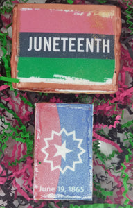 Juneteenth Plaque and Flag Cookies Set